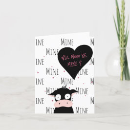 Cute blir Mooo min? Kow Kärlek + Valentine Card Helgkort