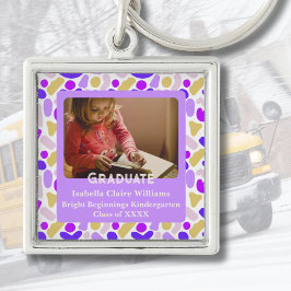 Cute Blobs Studenten-gåvor till Kindergarteners Fyrkantig Silverfärgad Nyckelring