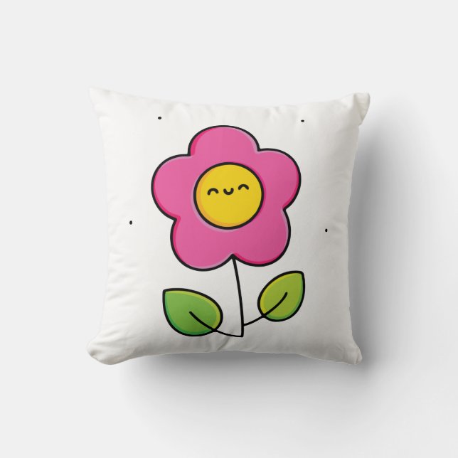 Cute-blomma Kudde (Framsida)