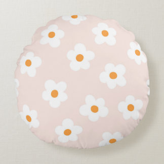Cute-blomma Rund Kudde