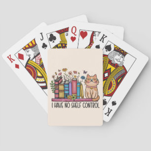 Cute Blommigt Bokar och katt Casinokort