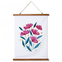 Cute blommigt bouquet - magenta och teal