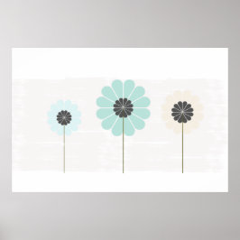 Cute Blommigt Bröllop Baby Nursery Poster
