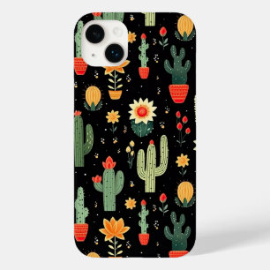 Cute Blommigt Cactus Mönster