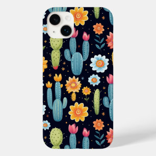Cute Blommigt Cactus Mönster