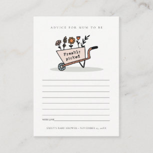 Cute Blommigt Cart Advice for Morsa Baby Shower Tilläggskort