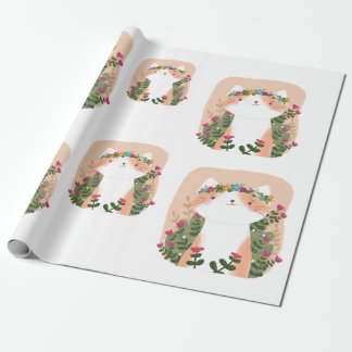 Cute Blommigt cat Presentpapper