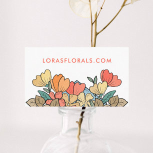 Cute Blommigt Designer Florist Visitkort