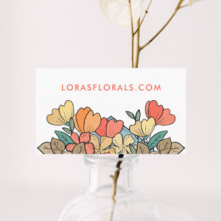 Cute Blommigt Designer Florist Visitkort