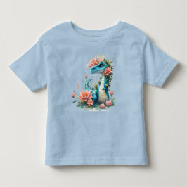 Cute Blommigt dinosaur T Shirt