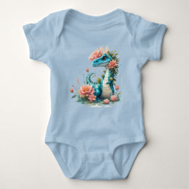 Cute Blommigt dinosaur T Shirt