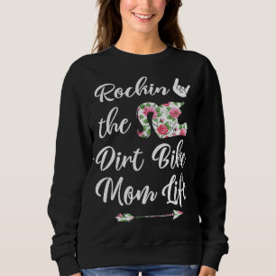 Cute Blommigt Dirt Bike Mamma Life Birthday eller  T Shirt