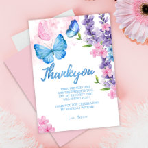 Cute Blommigt fluter över Butterflies Birthday