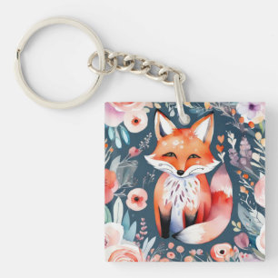 Cute blommigt fox
