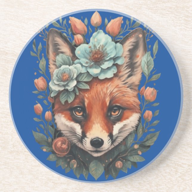 Cute blommigt fox underlägg (Framsidan)