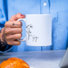 Cute Blommigt Gigi Mugg