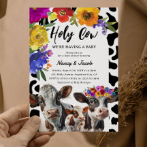 Cute Blommigt 'Heliga Cow' par babyskor