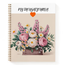 Cute Blommigt Journal