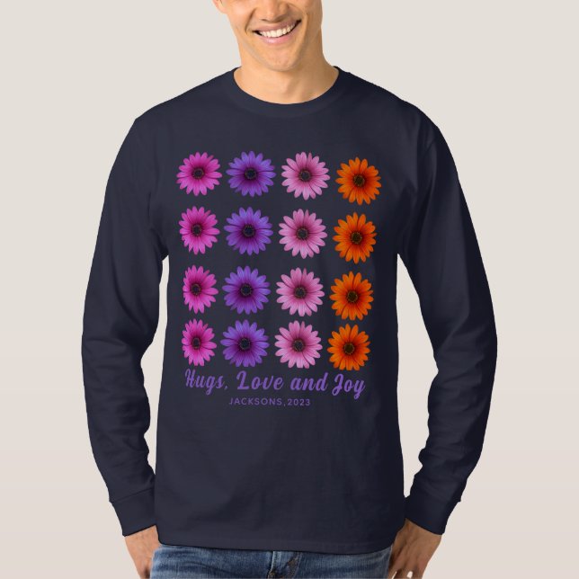 Cute Blommigt jul Party T-Shirt (Framsida)