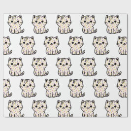Cute blommigt kattunge presentpapper