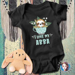 Cute Blommigt Kawaii Raccoon I Kärlek My Abba T Shirt