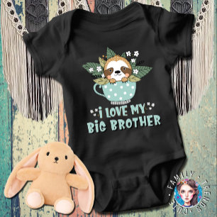 Cute Blommigt Kawaii Raccoon I Kärlek My Big Broth T Shirt