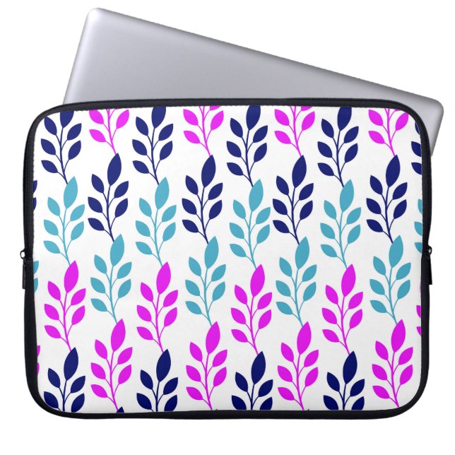 Cute Blommigt Laptop Fodral (Framsidan)