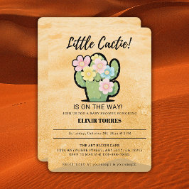 Cute Blommigt Little Cuctie Kawaii Baby Shower Inbjudningar