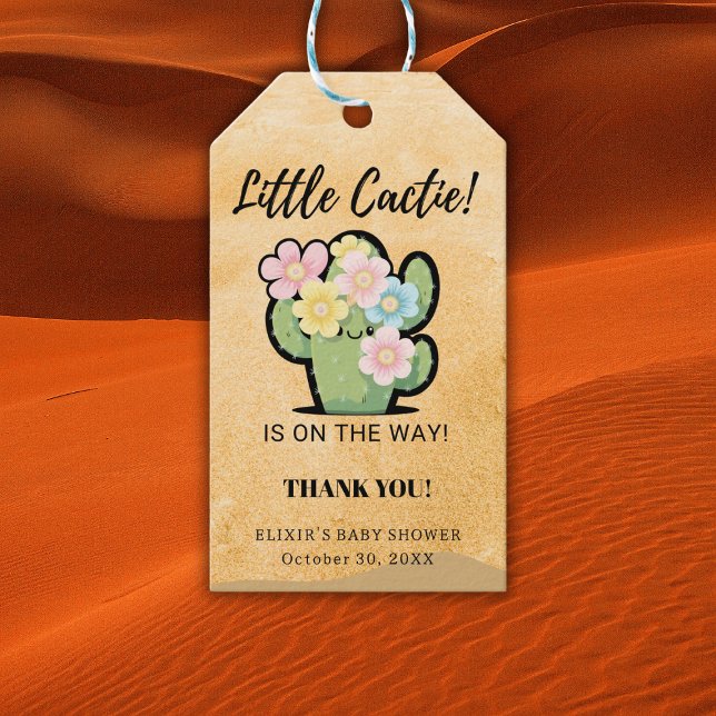 Cute Blommigt Little Cuctie Kawaii Baby Shower Presentetikett (Skapare uppladdad)