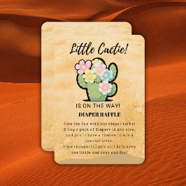 Cute Blommigt Little Cuctie Kawaii Baby Shower Tilläggskort