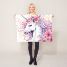 Cute Blommigt Magic Unicorn