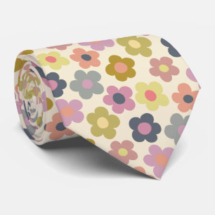 Cute Blommigt Meadow Mönster Neck Tie Slips