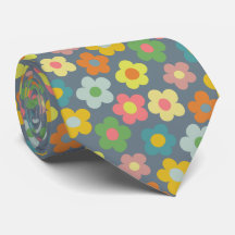 Cute Blommigt Meadow Mönster Neck Tie