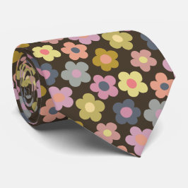 Cute Blommigt Meadow Mönster Neck Tie Slips
