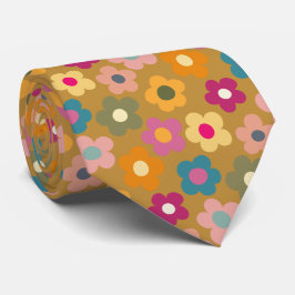 Cute Blommigt Meadow Mönster Neck Tie Slips