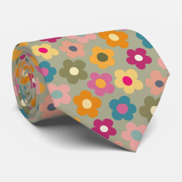 Cute Blommigt Meadow Mönster Neck Tie Slips