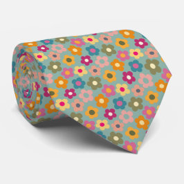 Cute Blommigt Meadow Mönster Neck Tie Slips