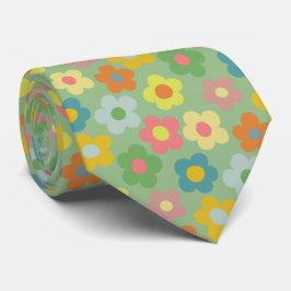 Cute Blommigt Meadow Mönster Neck Tie Slips