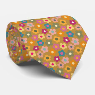 Cute Blommigt Meadow Mönster Neck Tie Slips