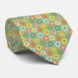 Cute Blommigt Meadow Mönster Neck Tie Slips