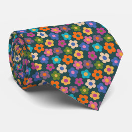 Cute Blommigt Meadow Mönster Neck Tie Slips