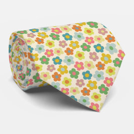 Cute Blommigt Meadow Mönster Neck Tie Slips