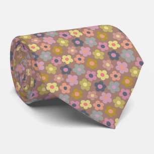 Cute Blommigt Meadow Mönster Neck Tie Slips