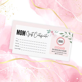 Cute Blommigt Mors dag Gift Certificate