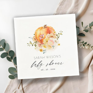 Cute Blommigt Orange Höstpump babystövel Pappersservett