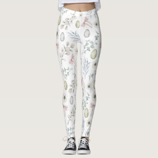 Cute Blommigt Patterned Påsk Leggings