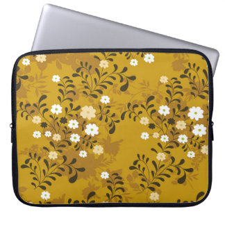Cute blommigt sömlös mönster på musterabstrakt, ko laptop fodral