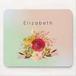 Cute Blommigt Watercolor Bouquet Personlig Musmatta