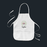 Cute blommigt Watercolor Flowers Bunny Rabbit Namn Barnförkläde<br><div class="desc">Den här vita och gigantiska barnen har en vacker,  handmålad vit kanin med en fantastisk blomkrans i håret. Den här vattenfärgsdesignen i blommigten har också en ställe för dig att lägga till flickans namn i söt typografi. Perfekt för vilken barn som helst eller för att fira Påsk!</div>