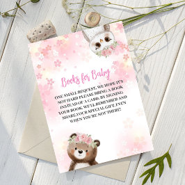 Cute Blommigt Woodland Animals Bokar för Baby Card Tilläggskort